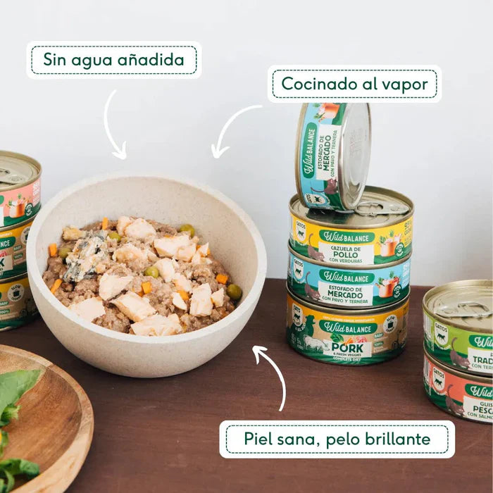 Lata Filosofía BARF de Pollo con verduras frescas cocinado al vapor para Gatos 120 g