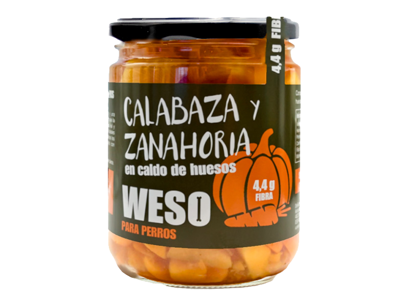 Caldo de calabaza y zanahoria para Perros 400 g