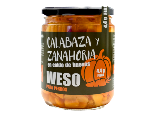 Caldo de calabaza y zanahoria para Perros 400 g