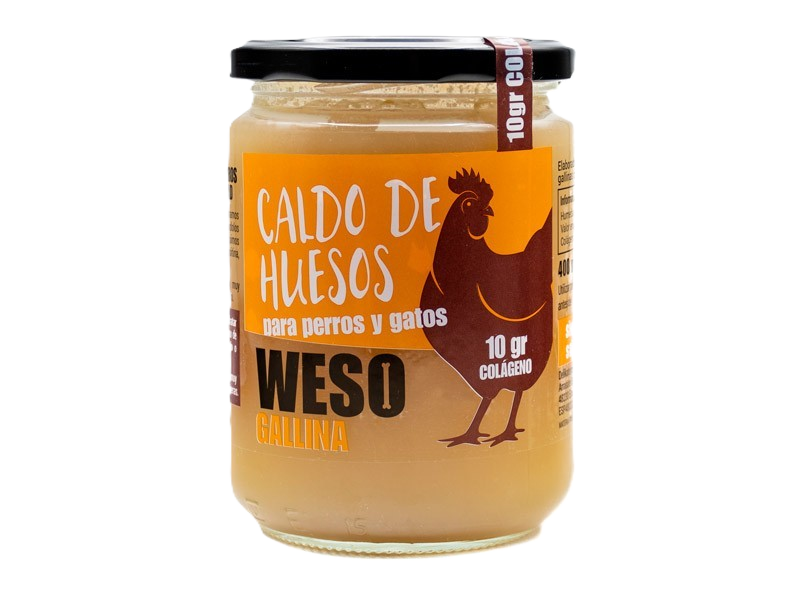 Caldo de huesos de gallina para Perros y Gatos 400 g