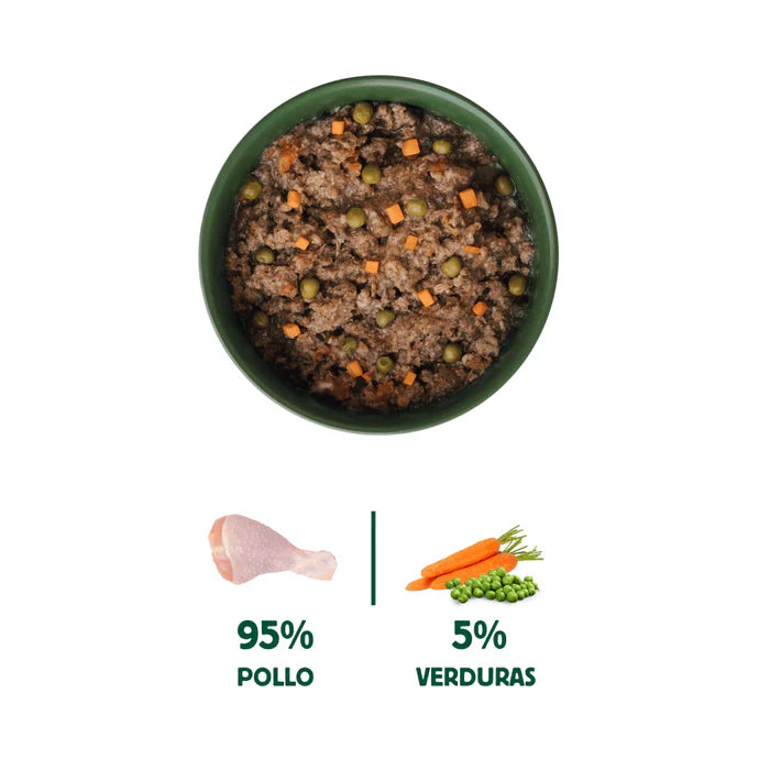 Lata Filosofía BARF de Pollo con verduras frescas cocinado al vapor para Gatos 120 g