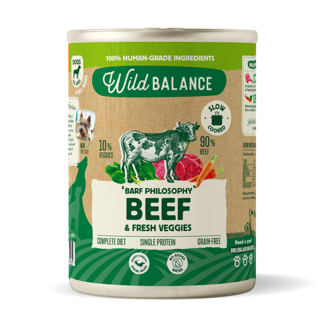 Lata Filosofía BARF de Ternera para Perros 400 g