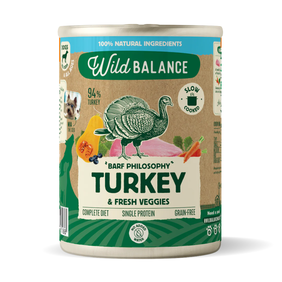 Lata Filosofía BARF de Pavo para Perros 400 g