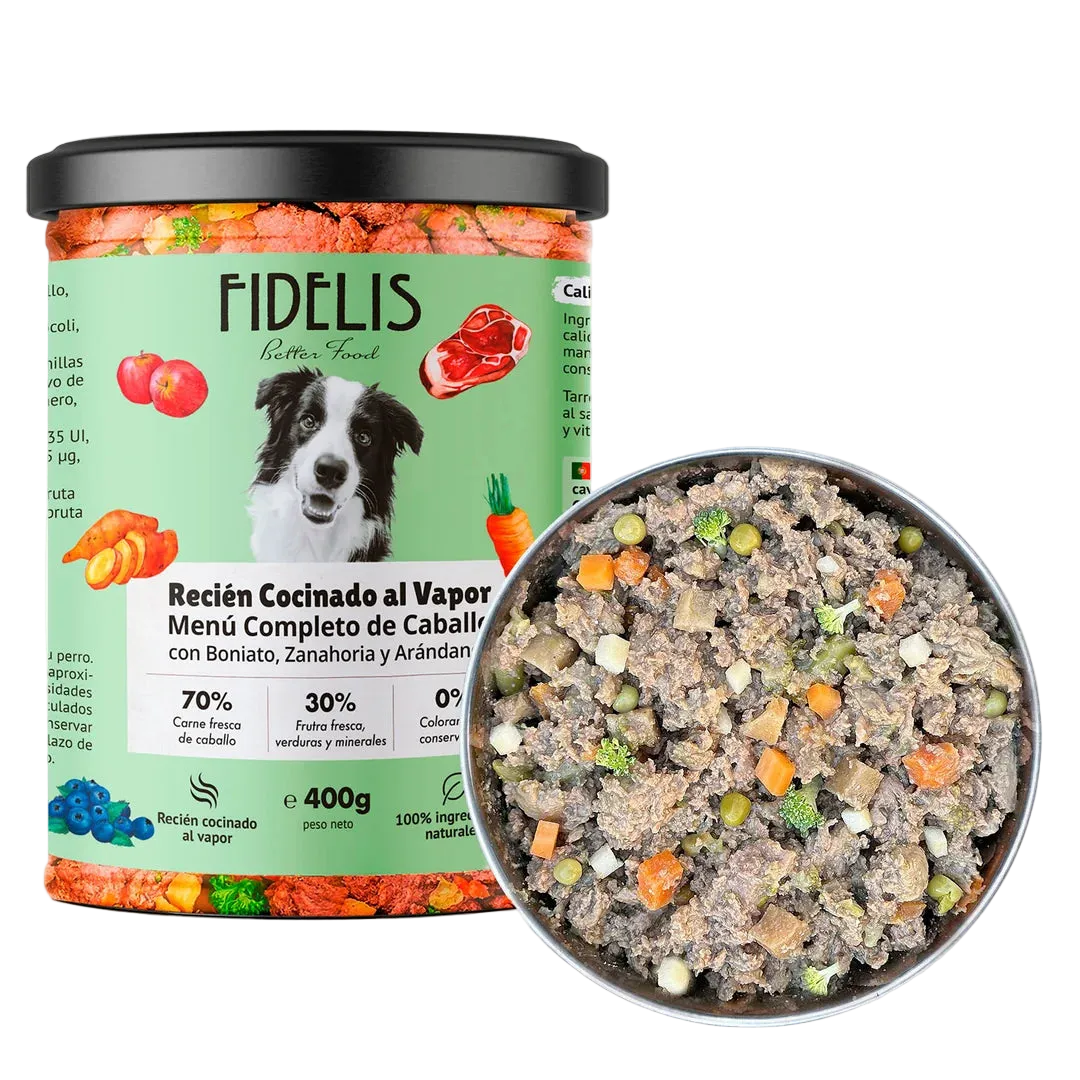 Caballo con boniato, zanahoria y arándanos 400 g