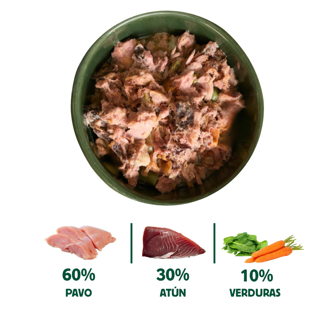 Lata Filosofía BARF de Atún y Pavo para Perros 400 g